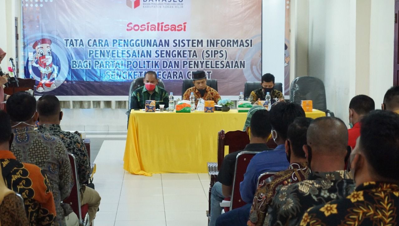 Bawaslu Rokan Hilir Gelar Sosialisasi Sistim Informasi Penyelesaian Sengketa