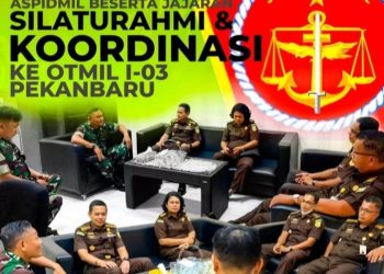 Kunjungan Kerja Aspidmil Kejati Riau Dengan Kaotmil I-03 Pekanbaru, Ini Pembahasannya