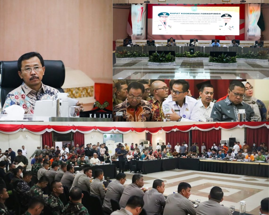 Kajati Riau Rapat Kordinasi Forkopimda Membahas Karlahut, Pengendalian Inflasi dan Pilkades