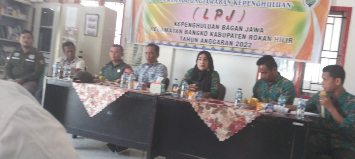 Kepenghuluan Bagan jawa Laksanakan Musyawarah laporan LPJ Tahun 2022