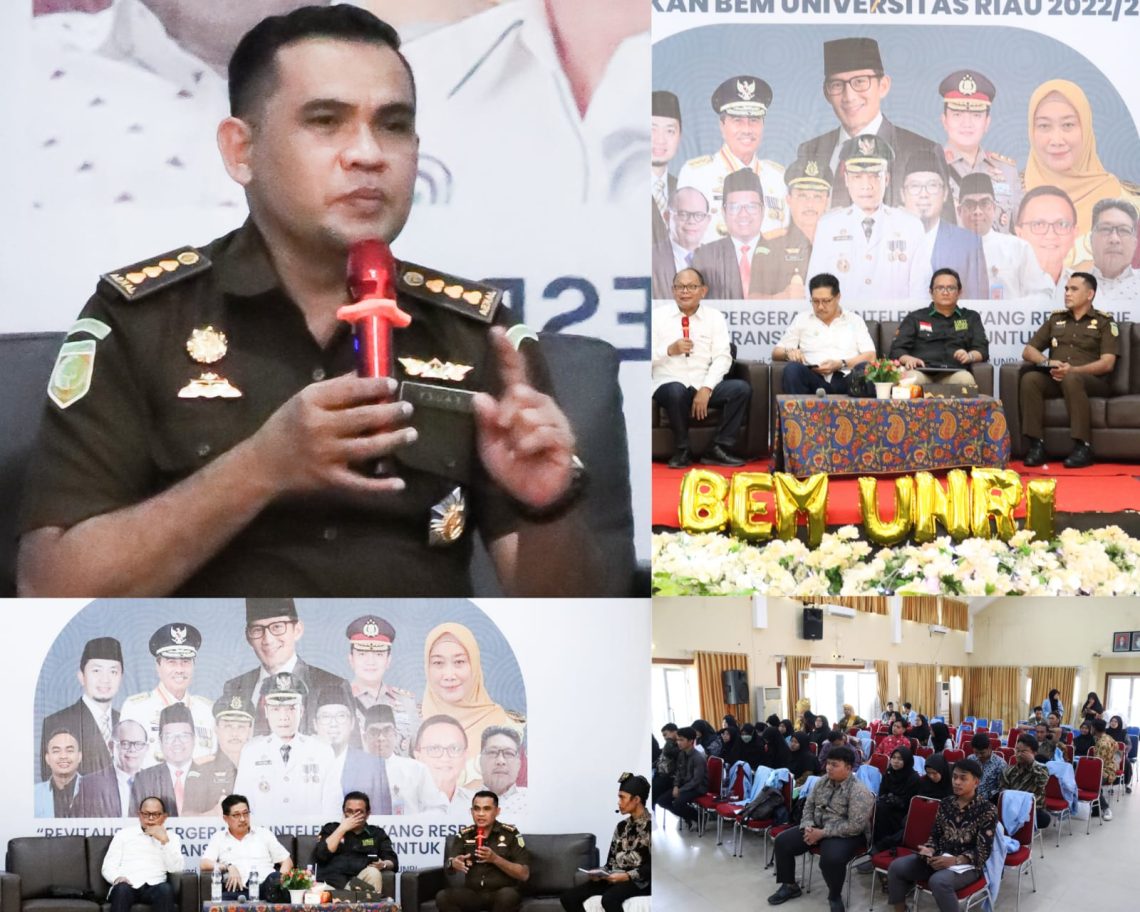 Kordinator Bidang Pidsus Kejati Riau Jadi Narasumber Diskusi Panel dan Talkshow BEM UIR