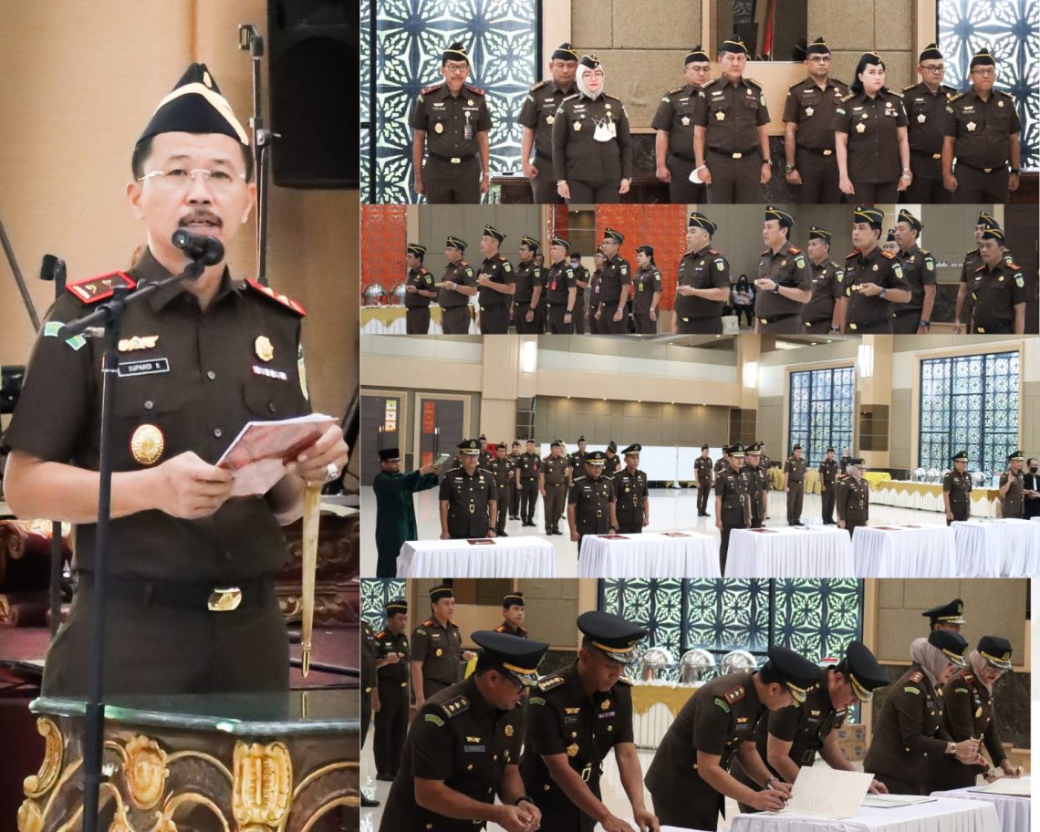 Kajati Riau Pimpin Pelantikan dan Serah Terima Jabatan Asintel, Aspidsus Kejari dan Koordinator Wilkum Kejati Riau