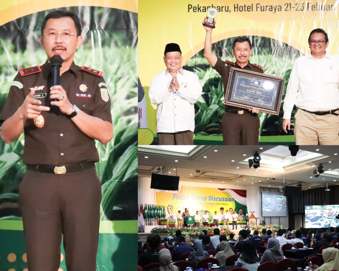 Harga TBS Berkeadilan, Kajati Riau Raih Penghargaan Dari Apkasindo