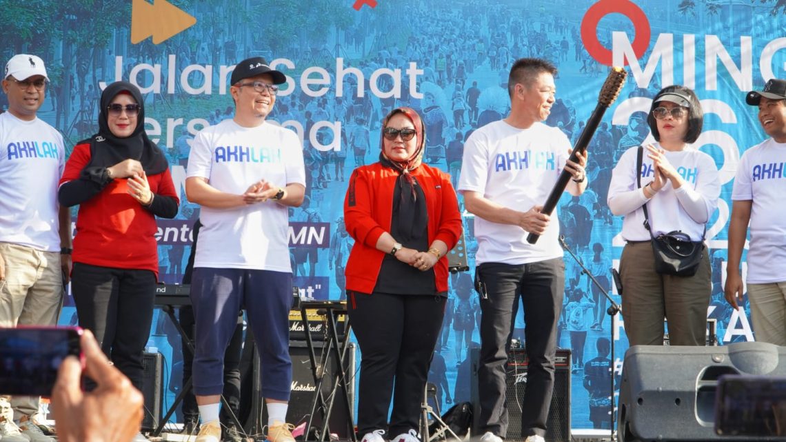 Bupati Rohil Lepas Jalan Sehat Bersama BUMN
