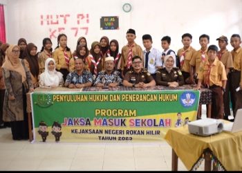 Tim Intelijen Kejari Rohil Melaksanakan Giat JMS di SMP Negeri 10 Balam Bangko Pusako