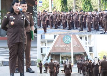 Asisten Pengawasan Kejaksaan Tinggi Riau Pimpin Apel Kerja Pagi