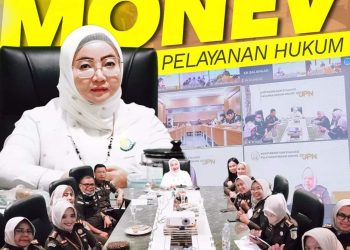Asdatun Kejati Riau Mengikuti Vicon Monitoring dan Evaluasi Pelayanan Hukum Online ” HALO JPN”
