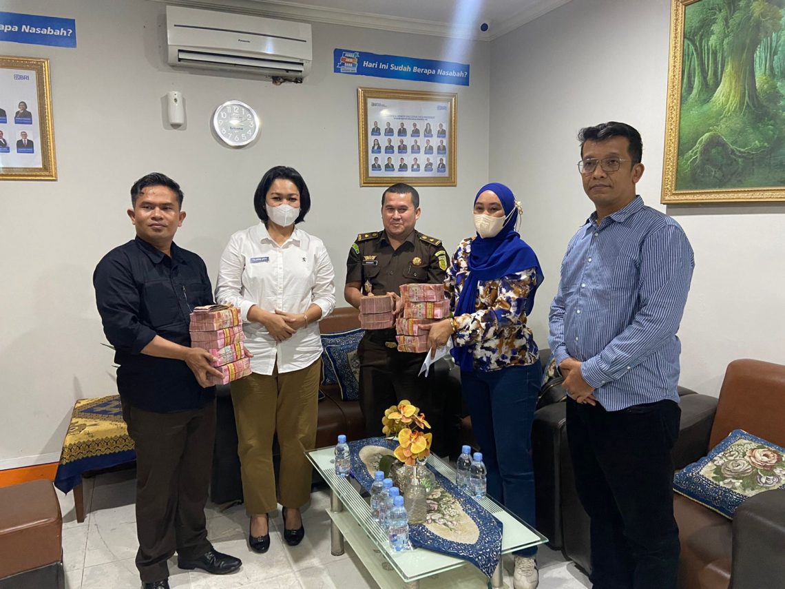 Pengembalian Sisa Uang Kerugian Negara Oleh Terdakwa NS                   