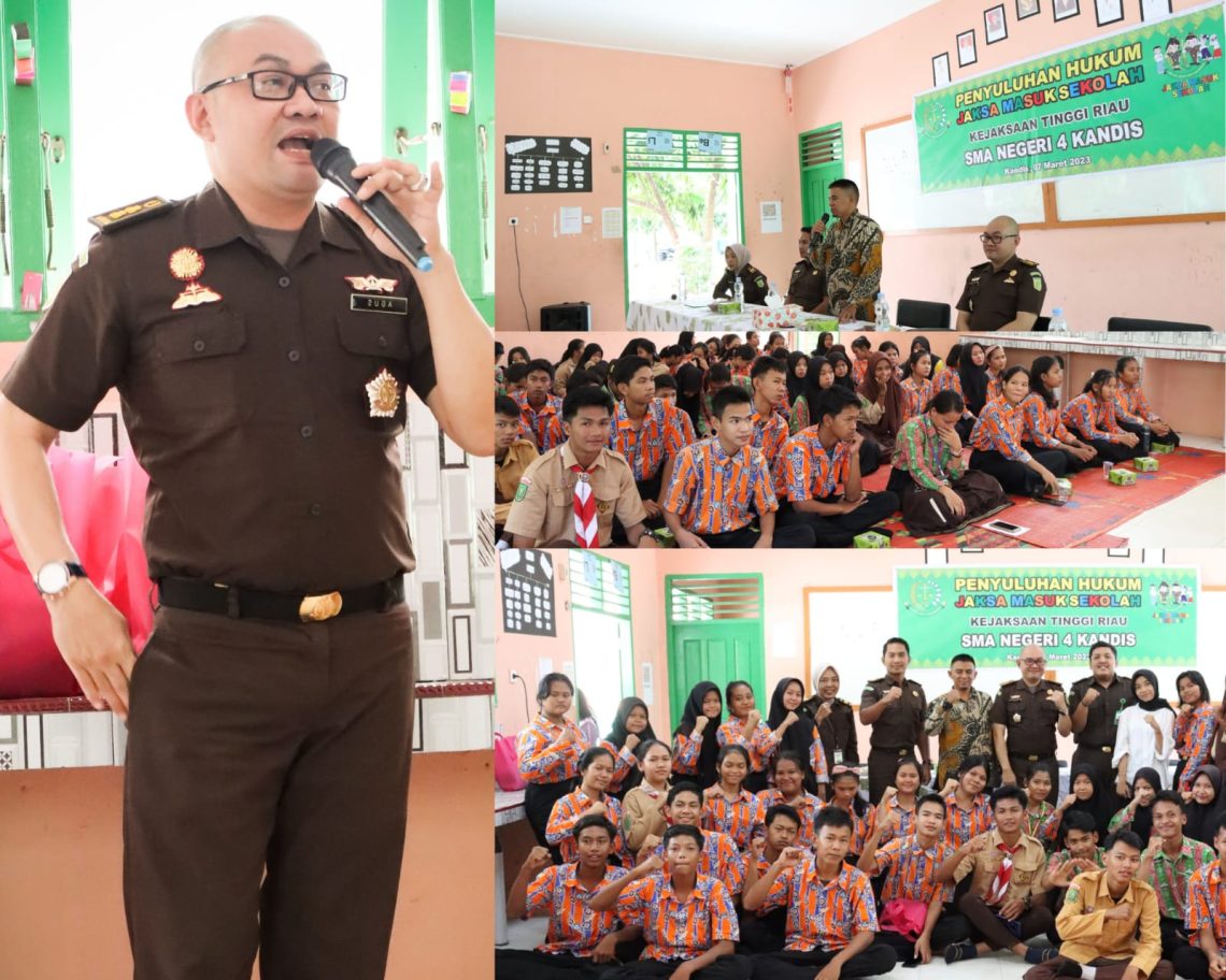 Tim Penkum Bidang Intelijen Kejati Riau Penyuluhan Hukum JMS di SMAN 4 Kandis