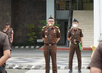 Apel Kerja Pagi di Kejaksaan Tinggi Riau di Pimpin Koordinator Bidang Intelijen 