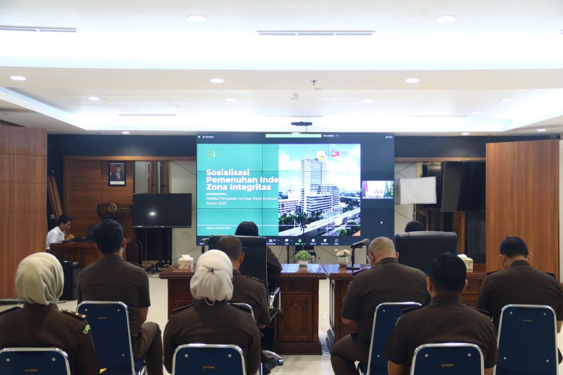 Kejati Riau Ikuti Sosialisasi Pemenuhan Indeks Zona Integritas Pengisian LKE