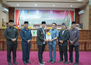 DPRD Rohil Rapat Paripurna Penyampaian LKPJ Tahun 2022