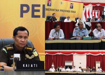 Asintel Kejati Riau dan Kordinator Bidang Datun Hadiri Rapat Bencana Karhutla 2023