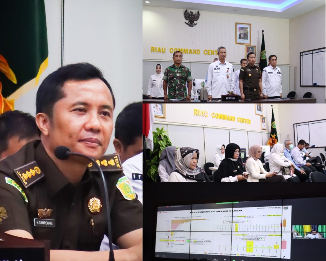 Asintel Kejati Riau Rapat Koordinasi Pengendalian Inflasi secara virtual