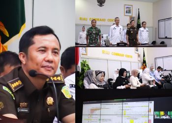 Asintel Kejati Riau Rapat Koordinasi Pengendalian Inflasi secara virtual