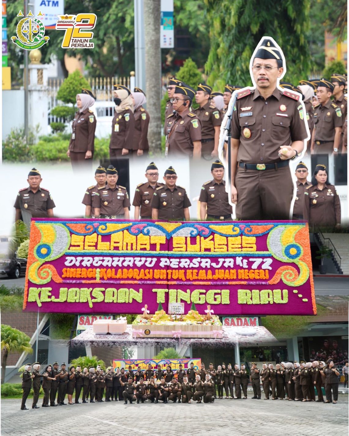 Kajati Riau Dr Supardi Pimpin Upacara Dalam Rangka HUT PERSAJA ke 72