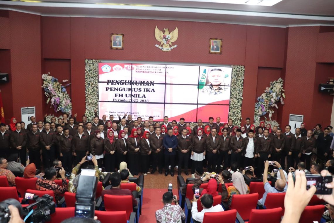 Pelantikan dan Pengukuhan Pengurus IKA FH UNILA Periode 2023 – 2028