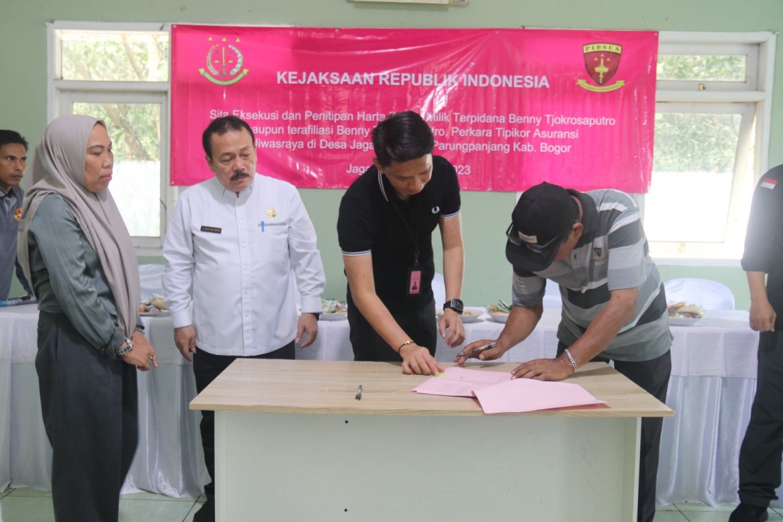 Setelah Disita, Aset Terpidana BT Dititipkan ke Camat Parung Panjang