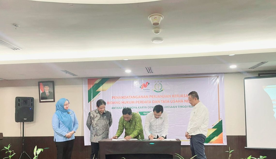 Kejaksaan Tinggi Riau dengan PT. Nindya Karya Tandatangani MOU