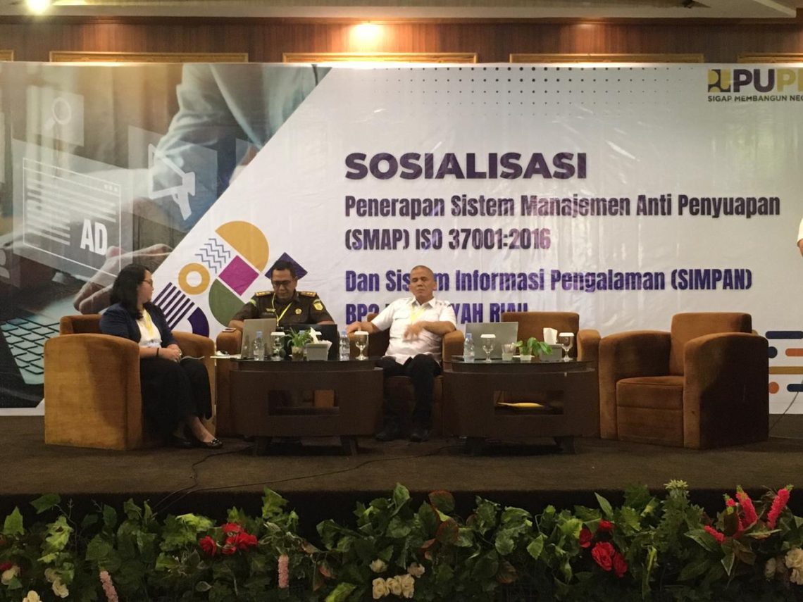 Kasi B bidang Intelijen Kejati Riau Sosialisasikan Penerapan Sistem Manajemen Anti Penyuapan