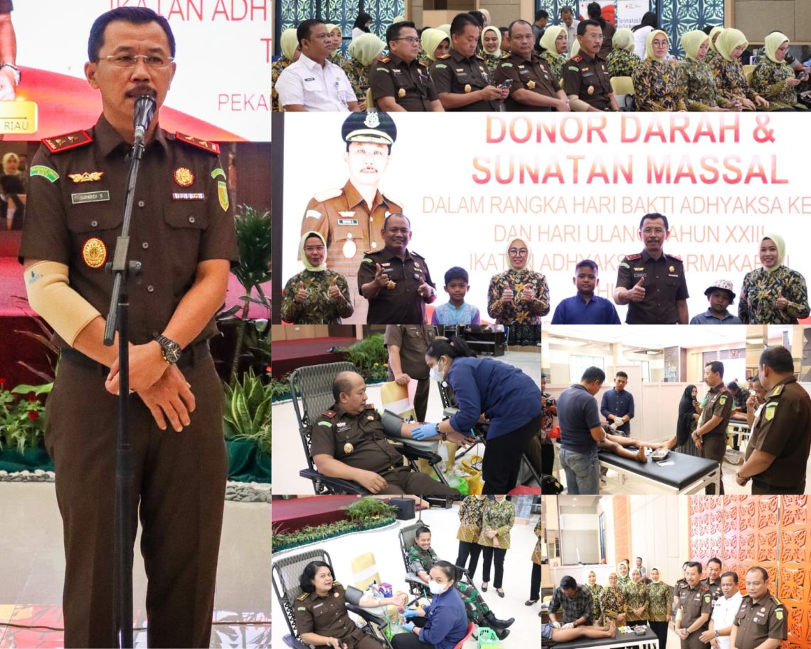 Kejaksaan Tinggi Riau Gelar Kegiatan Donor Darah & Sunatan Masal
