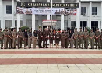 Pimpin Upacara HBA ke 63, Kajari Rohil Sampaikan Amanat Jaksa Agung 