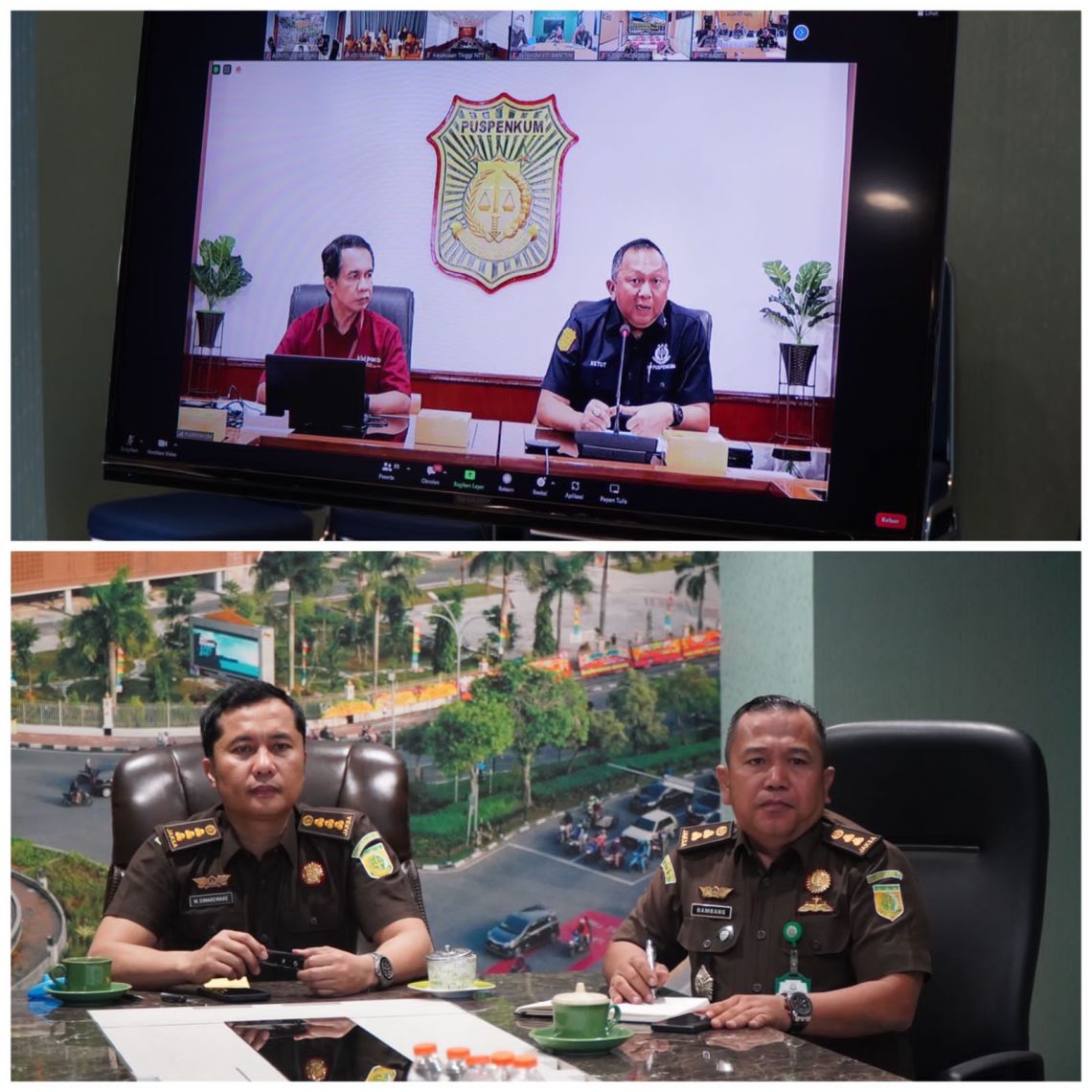 Asintel Kejati Riau Ikuti Rapat Monitoring Evaluasi Pengelolaan Pengaduan