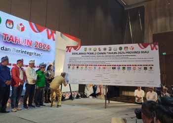 Kasi A Bidang Intelijen Kejati Riau Hadiri Deklarasi Pemilu Damai Tahun 2024