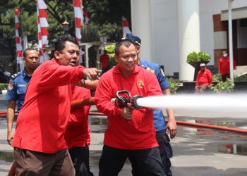 Pelatihan Gabungan Penanggulangan Bahaya Kebakaran di Lingkungan Kejagung