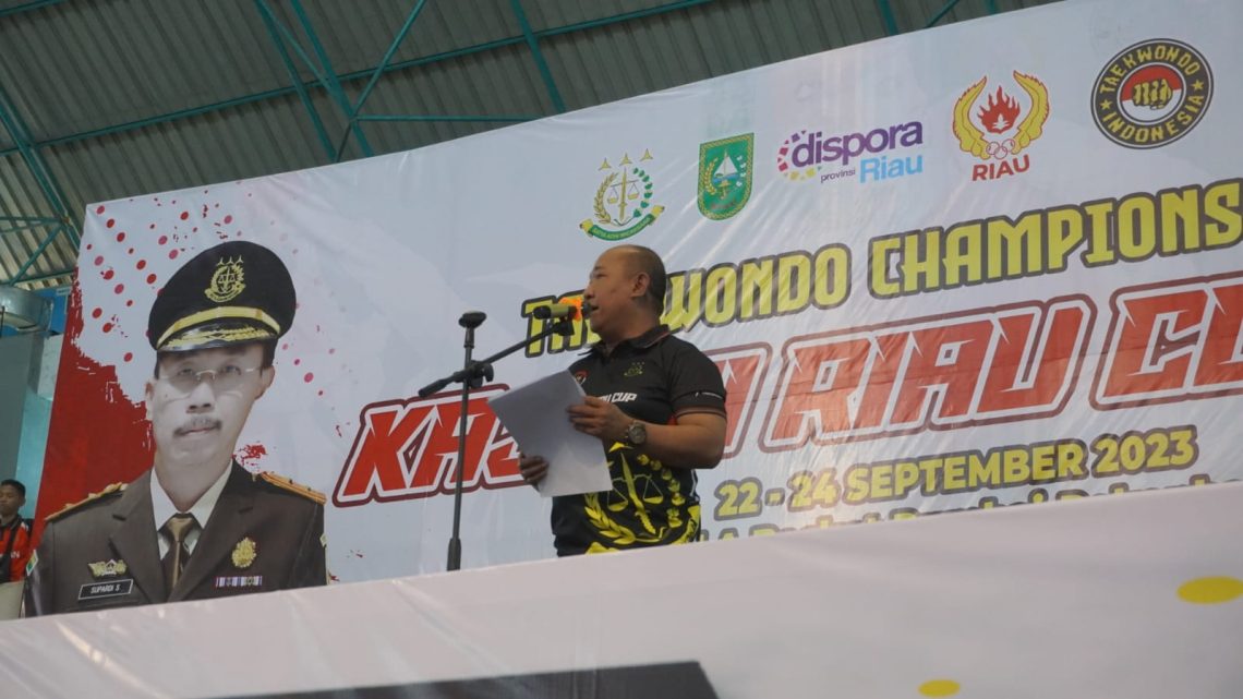 Wakajati Hendrizal Husen Resmikan Kejuaraan Taekwondo Championship Kajati Riau Cup 2023