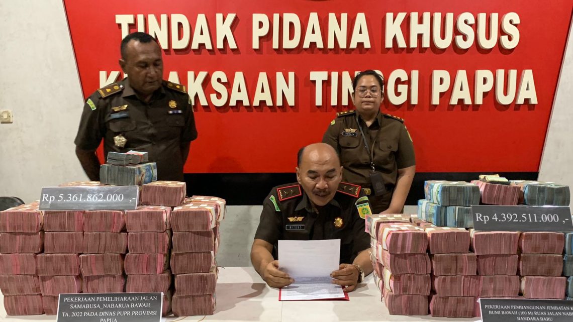 Kajati Papua Titipkan BB Rp 9 Milyar Kelebihan Bayar di rekening BNI Cabang Jayapura