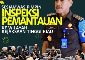 Plt Inspektur IV Jamwas Kejagung Kunjungan Kerja Inspeksi Pemantauan 2023 di Kejati Riau