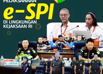 Asisten Pengawasan Kejati Riau Mengikuti Sosialisasi Pelaksanaan e- SPI 