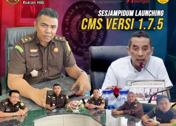 Kasi Pidum Kejari Rohil Mengikuti Kegiatan Peluncuran CMS Versi 1.7.5 