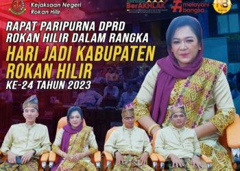 Kajari Yuliarni Appy Menghadiri Rapat  Paripurna Istimewa HUT Rohil ke 24 