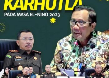Kajati Riau Mengikuti Rakor Peningkatan Upaya Penanggulangan Karhutla Masa El-Nino