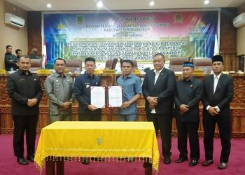 DPRD Rohil Gelar Rapat Paripurna Ranperda Jawaban Pemerintah Terhadap Pandangan umum Fraksi
