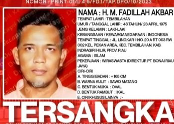HM Fadillah Akbar DPO Kejaksaaan Tinggi Riau