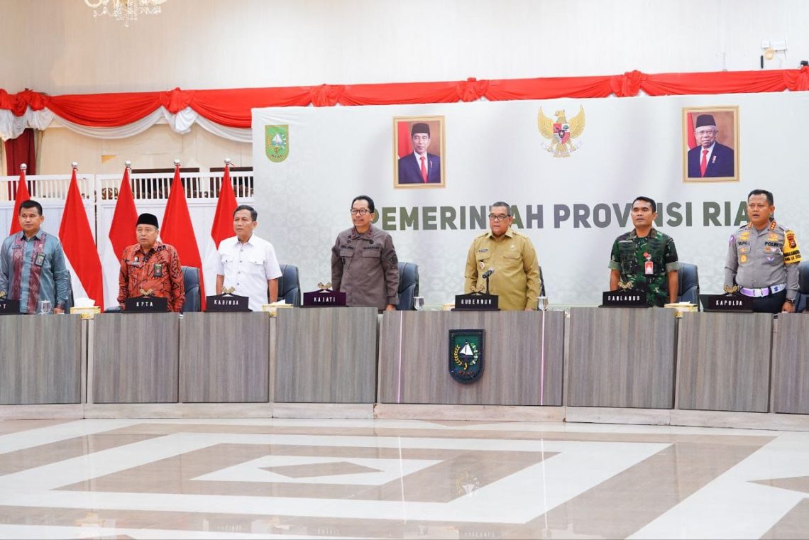 Soal Nataru 2024, Kajati Akmal Abbas Hadiri Rakor Forkopimda Provinsi Riau 