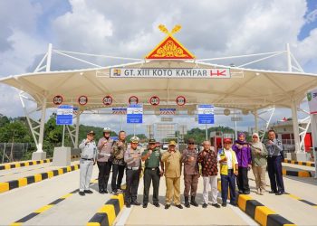 Bersama Forkompinda, Kajati Riau Meninjau Ruas Jalan Tol Bangkinang – XIII Koto Kampar