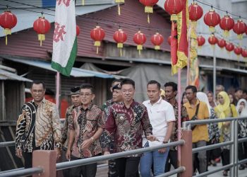Peresmian Jembatan dan Kelenteng Sinaboi oleh Bupati Rokan Hilir
