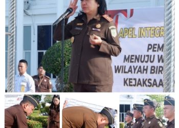 Kejari Rohil Gelar Apel Integritas & Penandatanganan Komitmen Bersama Menuju WBK 2024