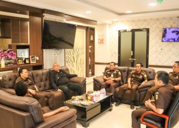 Kajati Riau Sambut Kedatangan Direktur Penuntutan Jampidmil Kejagung 