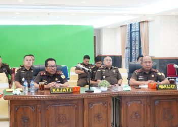 Kajati Riau Ikuti Rakor & Simulasi Kesiapan Posko Kejaksaan saat Perhitungan Suara Pemilu 2024