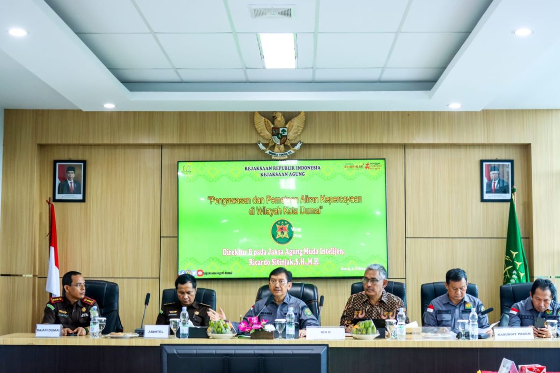 Asintel Kejati Riau dampingi Direktur B Jamintel Kejagung RI Monev di Kejari Dumai