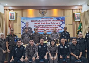 Aswas Kejati Riau Dampingi Inspektur I Jamwas Kejagung Inspeksi Umum di Kejari Pelalawan 