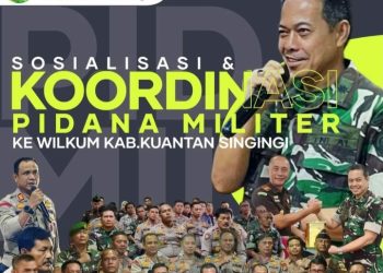Aspidmil Kejati Riau Lakukan Sosialisasi Koordinasi Pidmil di Kab. Kuantan Singingi 