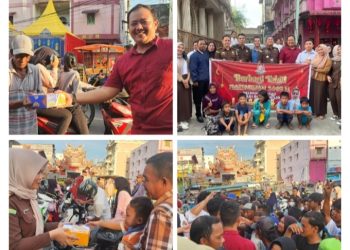 Berkah Ramadhan, Keluarga Besar Kejari Rohil Berbagi Takjil 