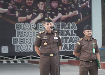 Aspidmil Kejati Riau Menjadi Penerima Apel Kerja Pagi 