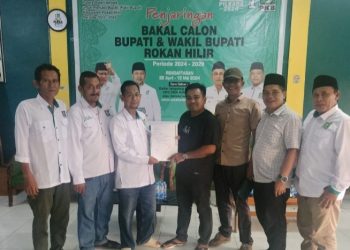 Kembalikan Formulir ke PKB Rohil, Safrudin Iput Sampaikan Visi Misinya